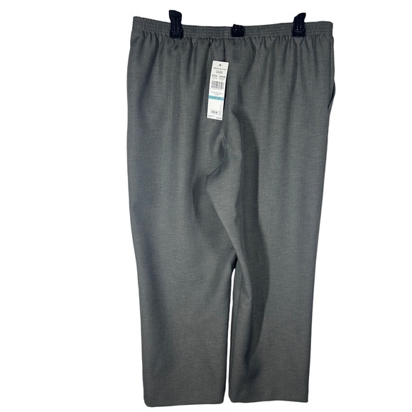 Alfred Dunner Classics Gray Elastic Waist Pull On Dress Pants Size 16 NEW - Picture 2 of 7